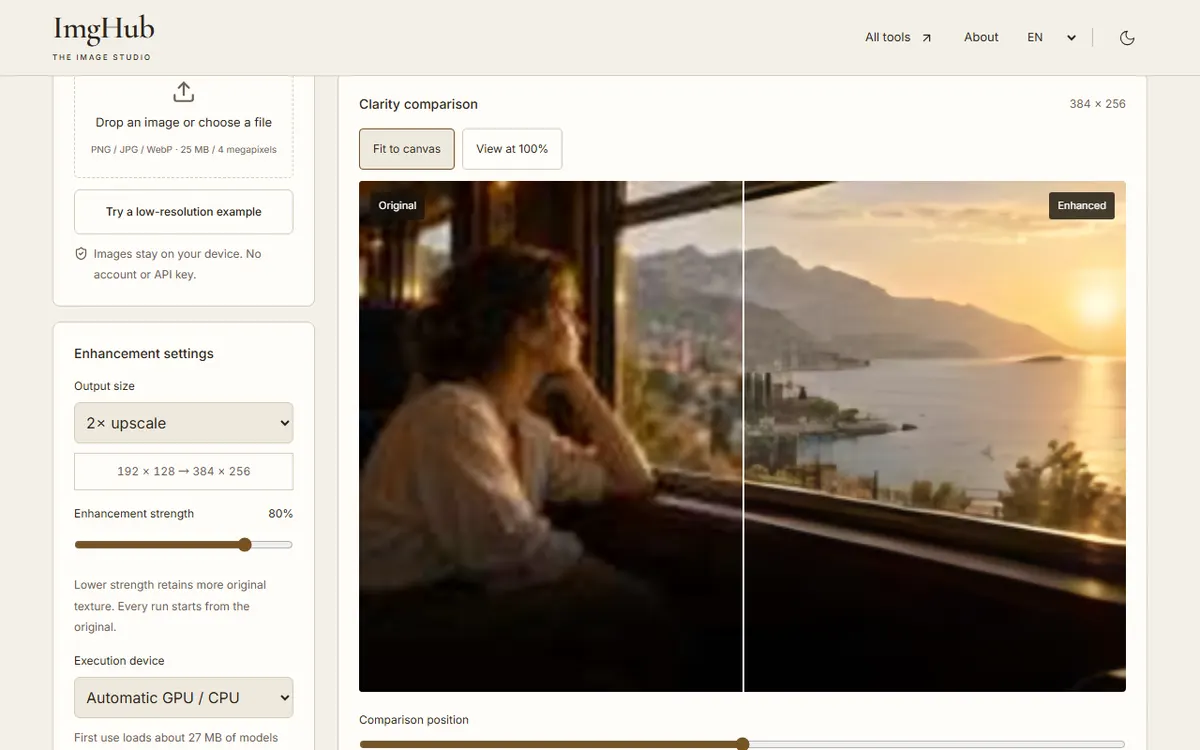 AI Image Enhancer, step 3