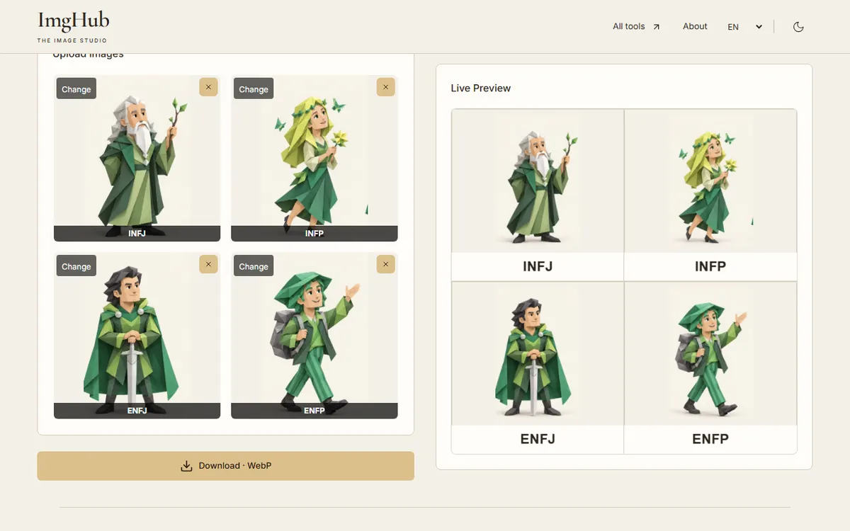 MBTI Personality Image Generator, step 3