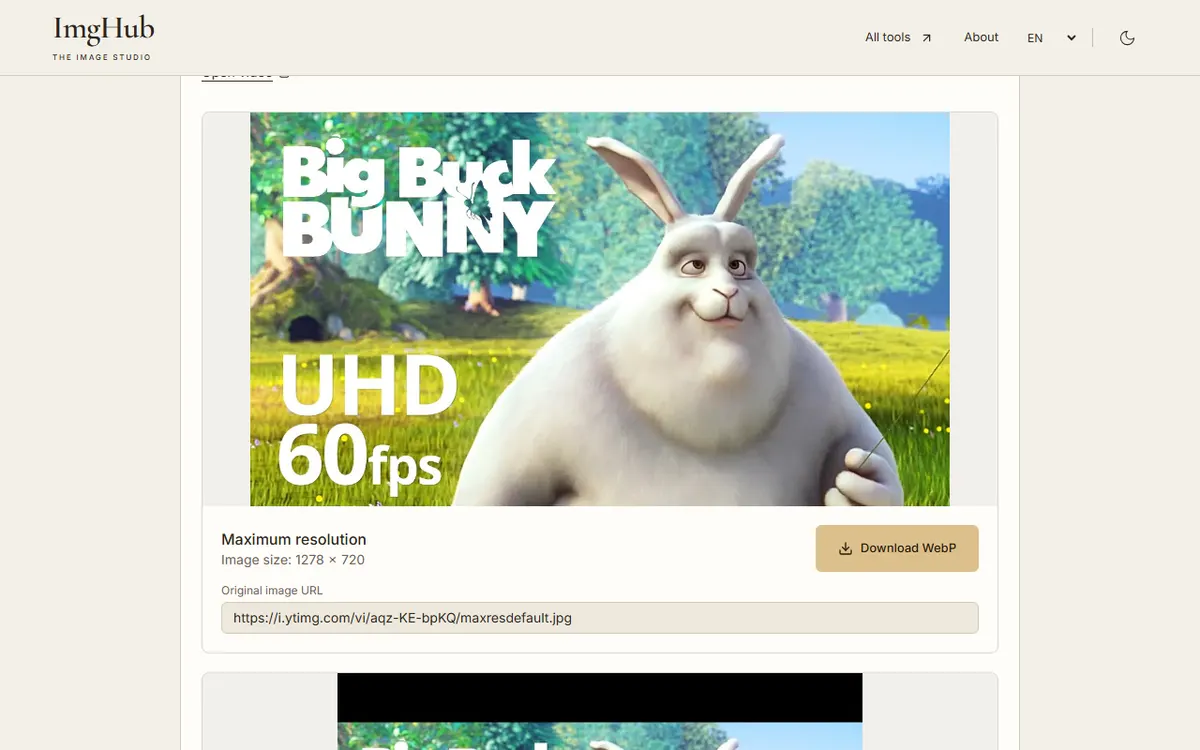 YouTube Thumbnail Downloader, step 3