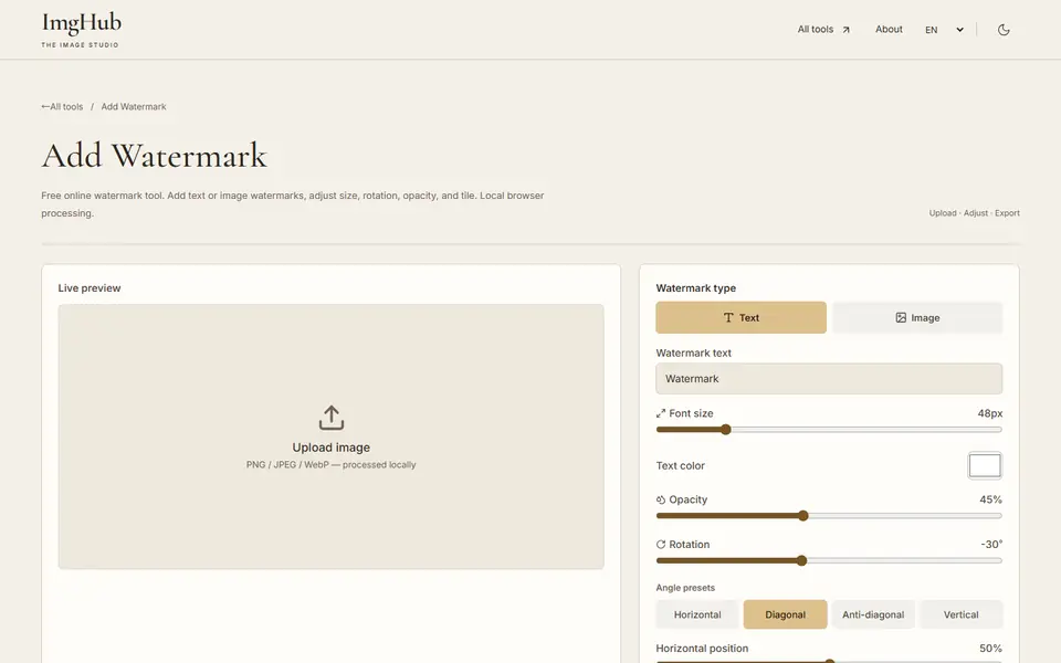 Screenshot of Add Watermark
