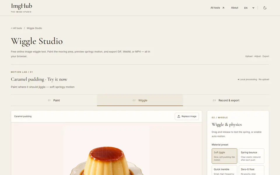 Screenshot of Wiggle Studio