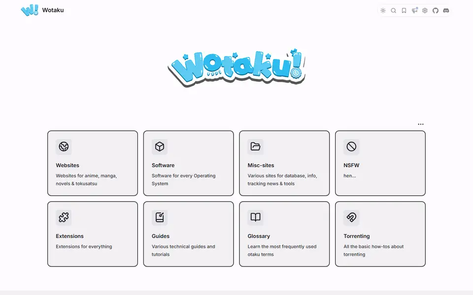 Screenshot of Wotaku